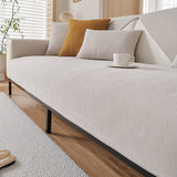 Non-Slip Sofa Cover – Plain Stretch – Pearl White