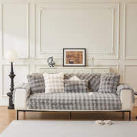 Non-Slip Sofa Cover – Velvet Bubble – Pearl Grey