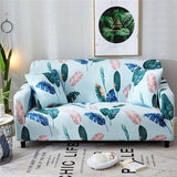 Sofa Cover – Tropical Floral – Sky Mist