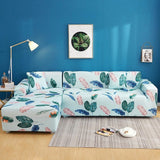 Sofa Cover – Tropical Floral – Sky Mist