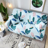 Sofa Cover – Tropical Floral – Sky Mist