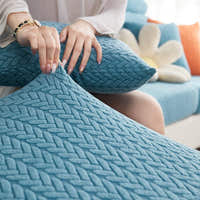 Sofa Cushion Cover – Corduroy Knit – Sky Mist