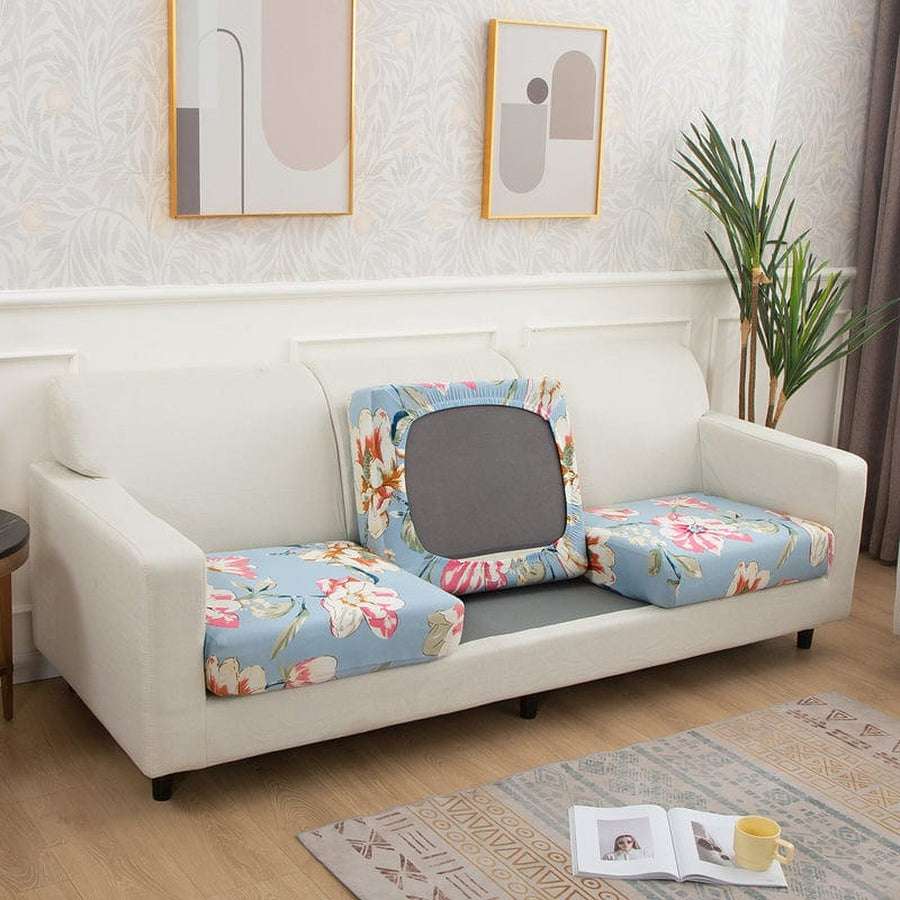 Sofa Cushion Cover – Floral Print – Sky Mist