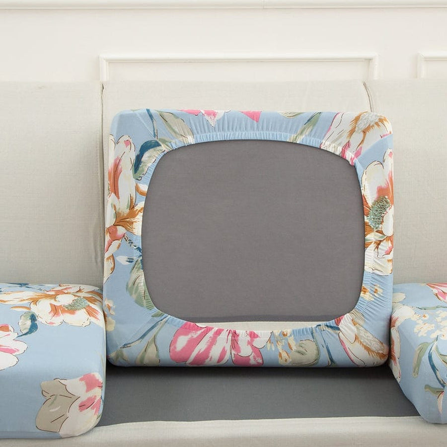 Sofa Cushion Cover – Floral Print – Sky Mist