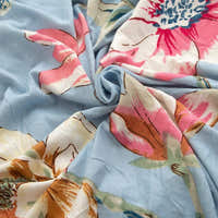 Sofa Cushion Cover – Floral Print – Sky Mist