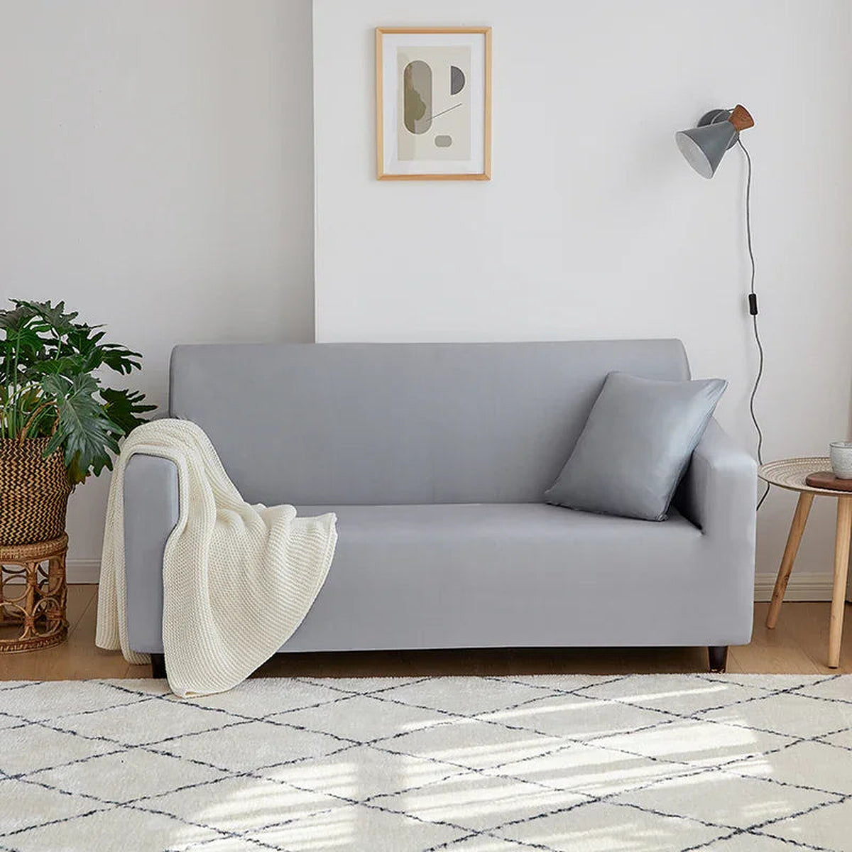 Sofa Cover – Plain Stretch – Slate