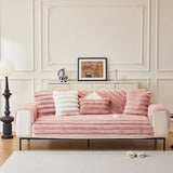 Non-Slip Sofa Cover – Velvet Ribbed – Soft Blush