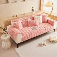 Non-Slip Sofa Cover – Quilted Brick – Soft Blush