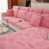 Sofa Cushion Cover – Embossed Floral – Soft Blush