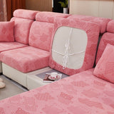 Sofa Cushion Cover – Embossed Floral – Soft Blush