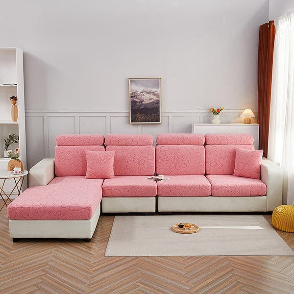 Sofa Cushion Cover – Corduroy Knit Compact – Soft Blush