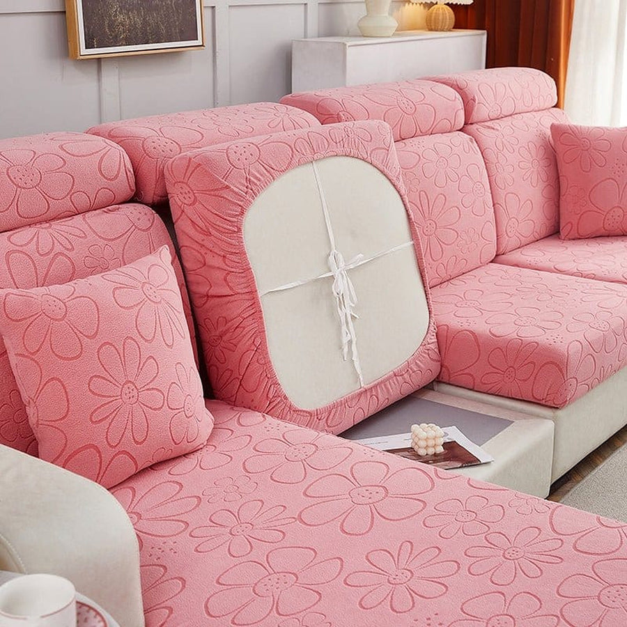 Sofa Cushion Cover – Corduroy Knit Compact – Soft Blush