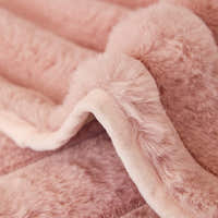 Non-Slip Sofa Cover – Velvet Ribbed – Soft Blush