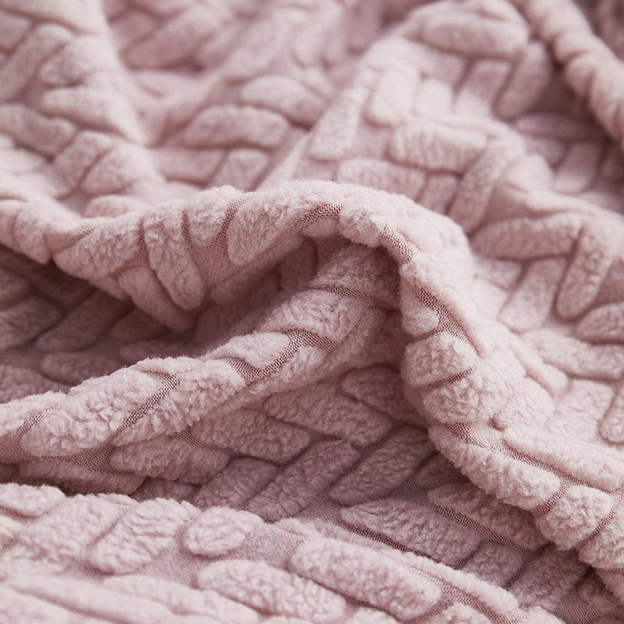 Sofa Cushion Cover – Corduroy Knit – Soft Blush