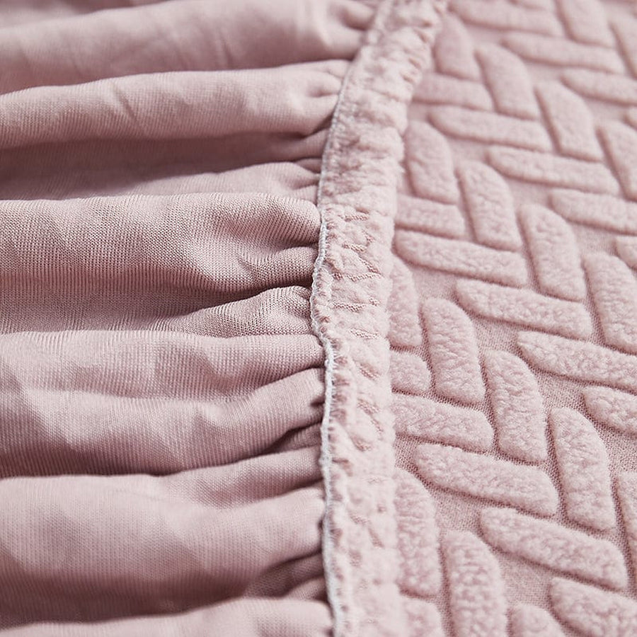 Sofa Cushion Cover – Corduroy Knit – Soft Blush