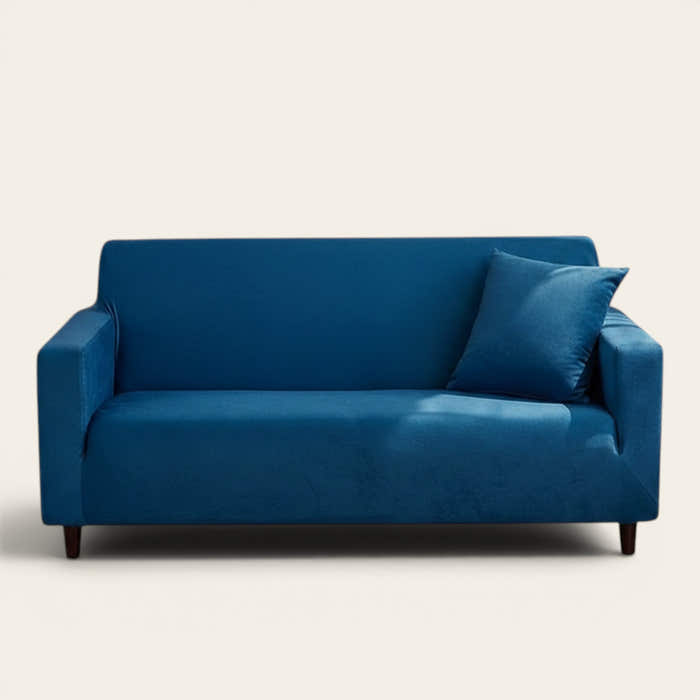 Sofa Cover – Plain Stretch – Stormy Blue