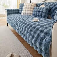Non-Slip Sofa Cover – Velvet Bubble – Stormy Blue
