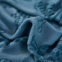Sofa Cushion Cover – Embossed Floral – Stormy Blue