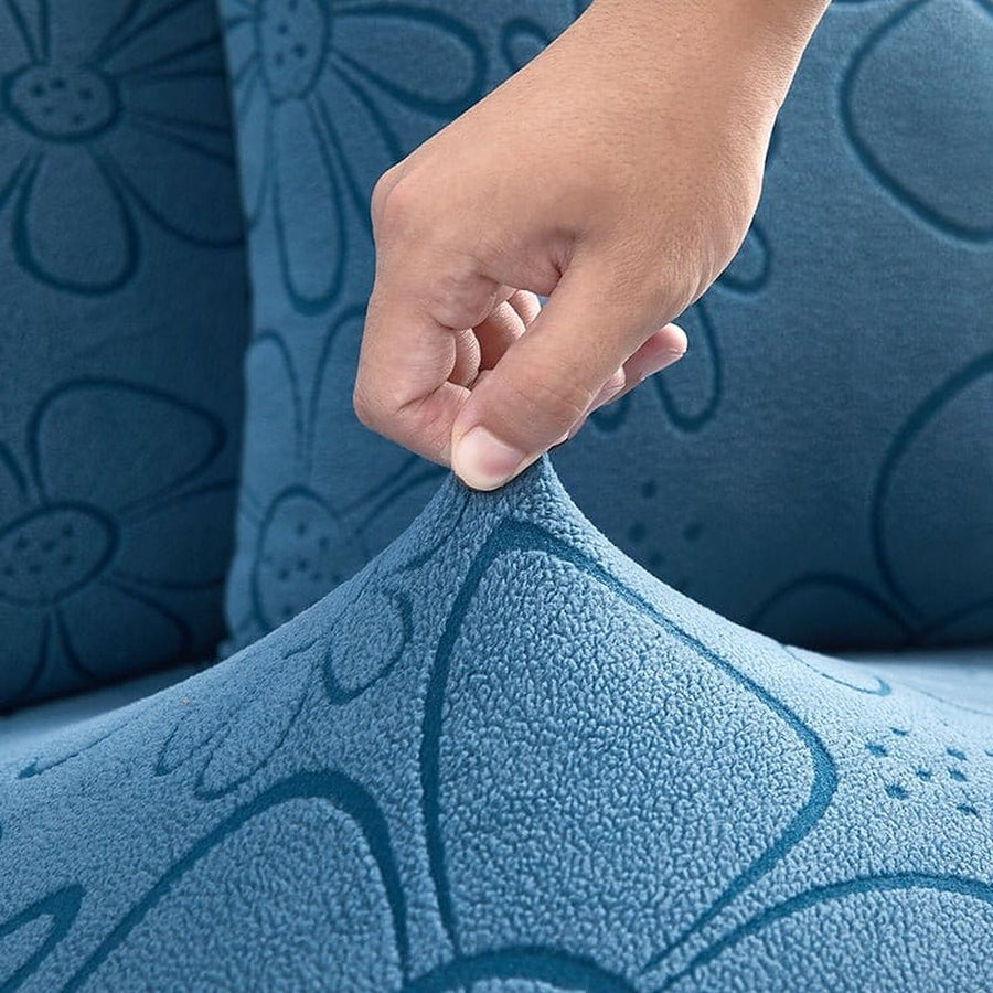 Sofa Cushion Cover – Plain Stretch – Stormy Blue