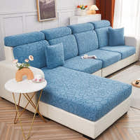 Sofa Cushion Cover – Plain Stretch – Stormy Blue