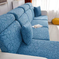 Sofa Cushion Cover – Plain Stretch – Stormy Blue