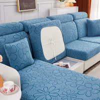 Sofa Cushion Cover – Plain Stretch – Stormy Blue