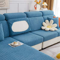 Sofa Cushion Cover – Corduroy Knit – Stormy Blue