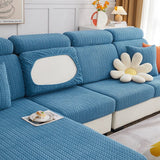 Sofa Cushion Cover – Corduroy Knit – Stormy Blue