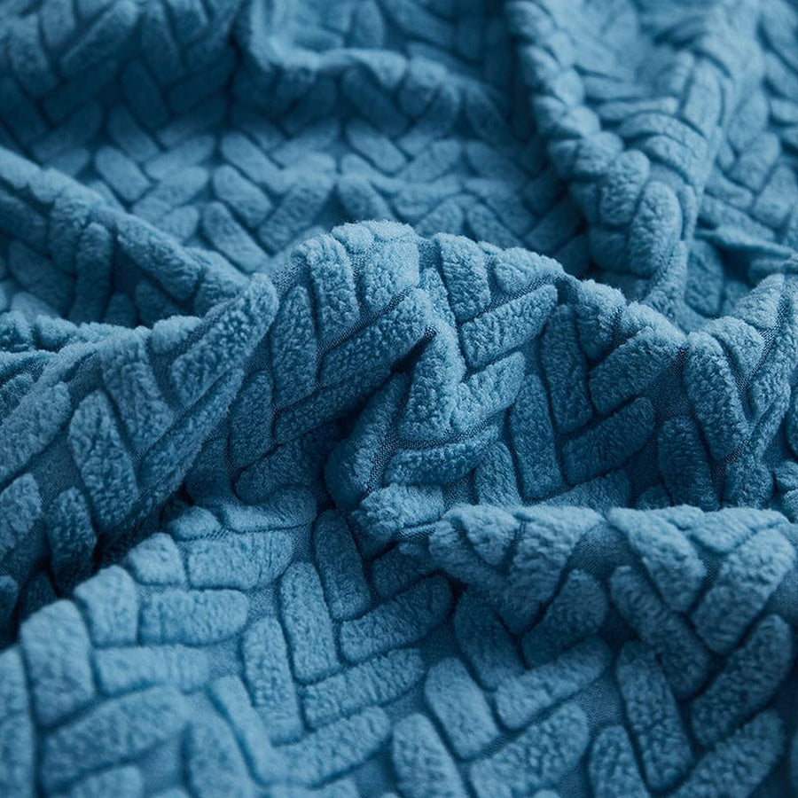 Sofa Cushion Cover – Corduroy Knit – Stormy Blue