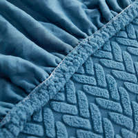 Sofa Cushion Cover – Corduroy Knit – Stormy Blue
