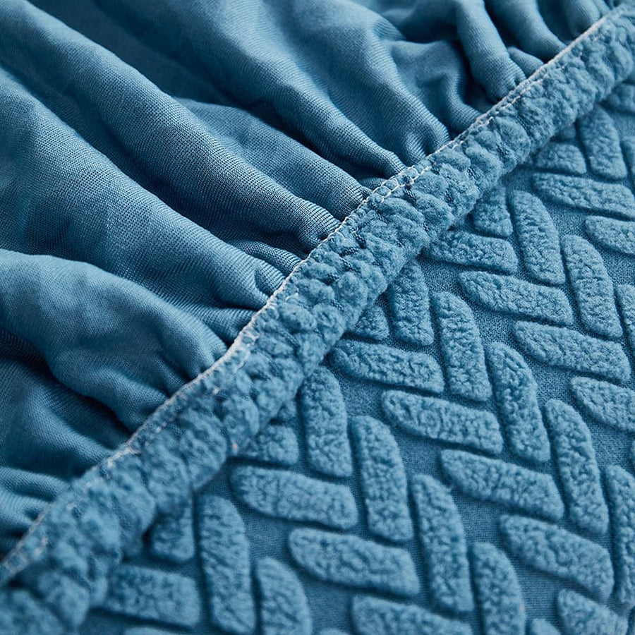 Sofa Cushion Cover – Corduroy Knit – Stormy Blue