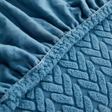 Sofa Cushion Cover – Corduroy Knit – Stormy Blue