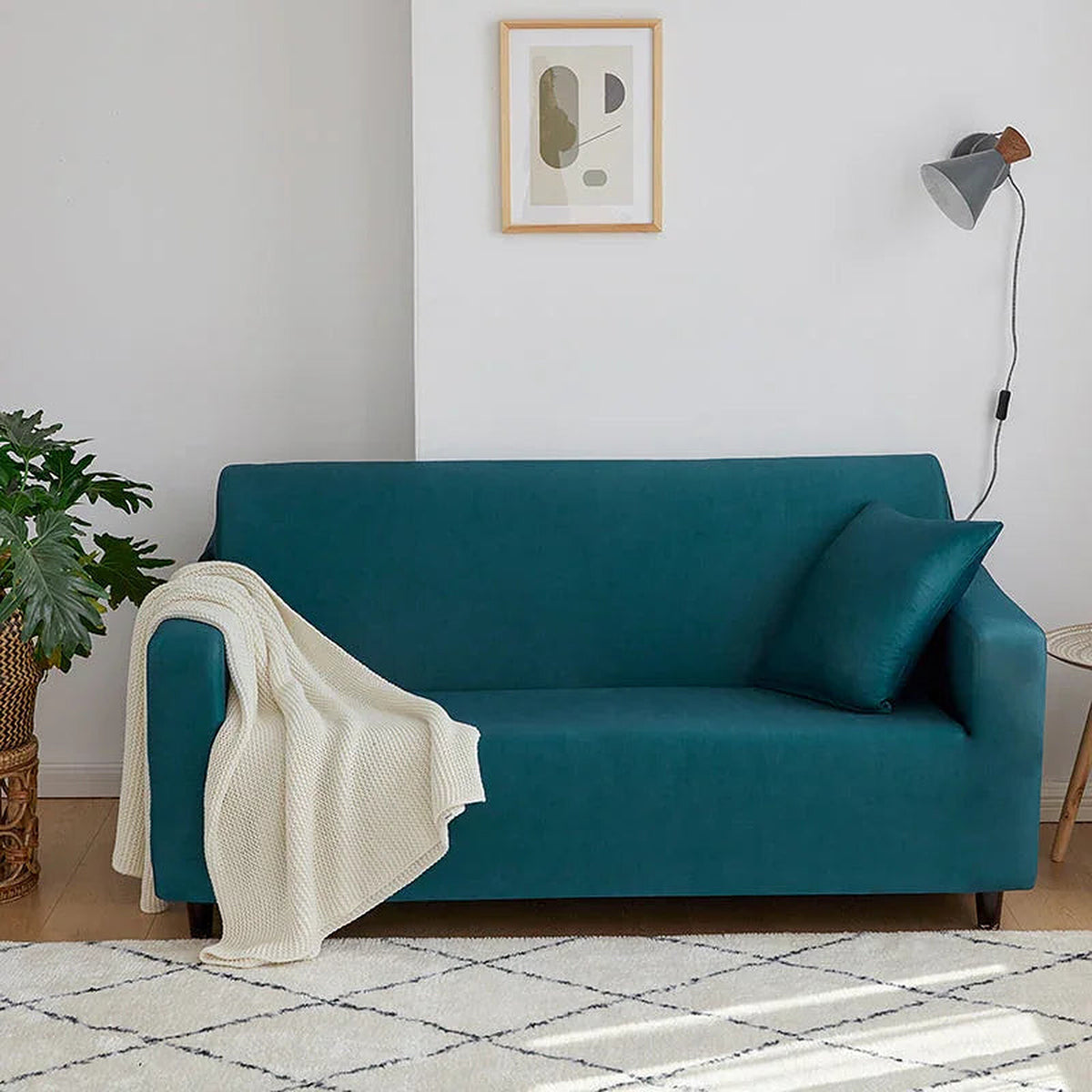 Sofa Cover – Plain Stretch – Teal