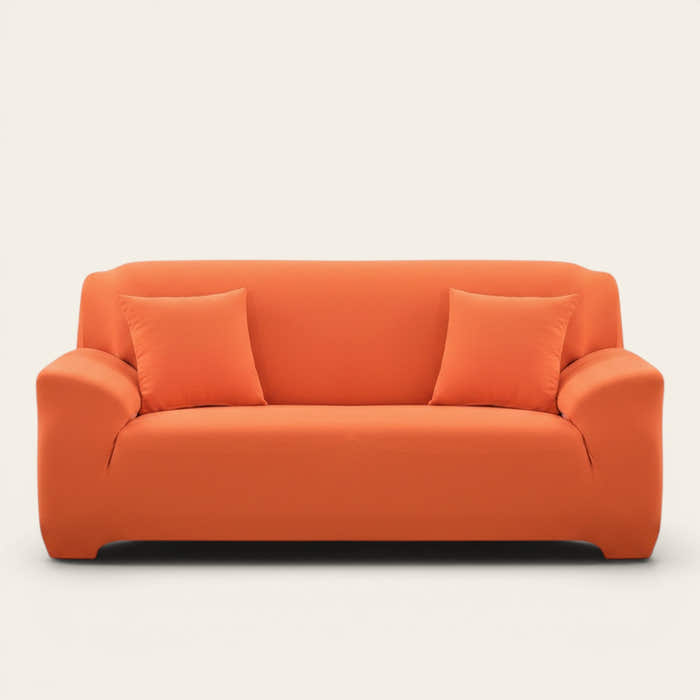 Sofa Cover – Plain Stretch – Terracotta