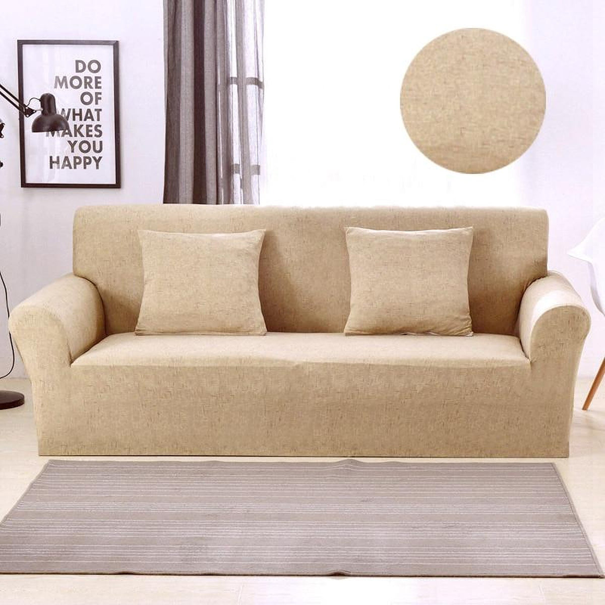 Sofa Cover – Plain Stretch – Sand