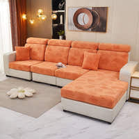 Sofa Cushion Cover – Embossed Floral – Terracotta