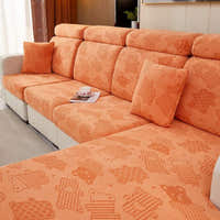 Sofa Cushion Cover – Embossed Floral – Terracotta