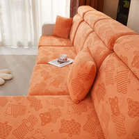 Sofa Cushion Cover – Embossed Floral – Terracotta