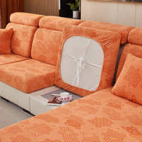 Sofa Cushion Cover – Embossed Floral – Terracotta