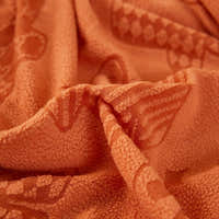 Sofa Cushion Cover – Embossed Floral – Terracotta