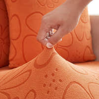 Sofa Cushion Cover – Plain Stretch – Terracotta