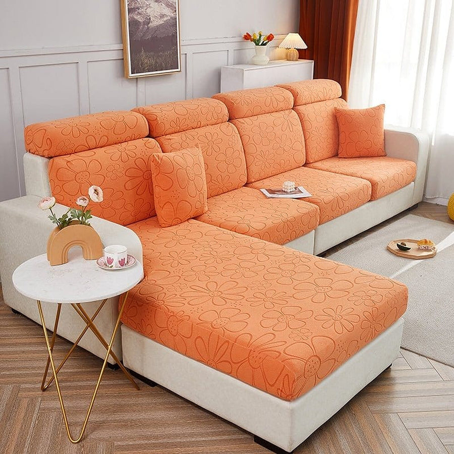 Sofa Cushion Cover – Plain Stretch – Terracotta