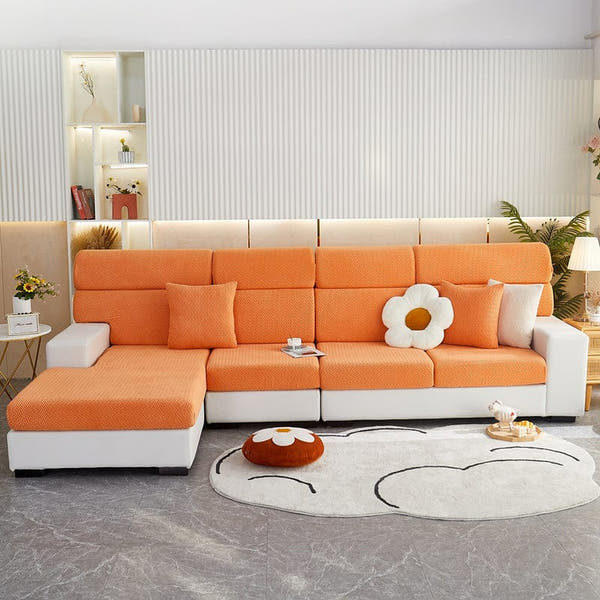 Sofa Cushion Cover – Velvet Plush – Terracotta