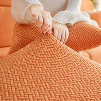 Sofa Cushion Cover – Velvet Plush – Terracotta