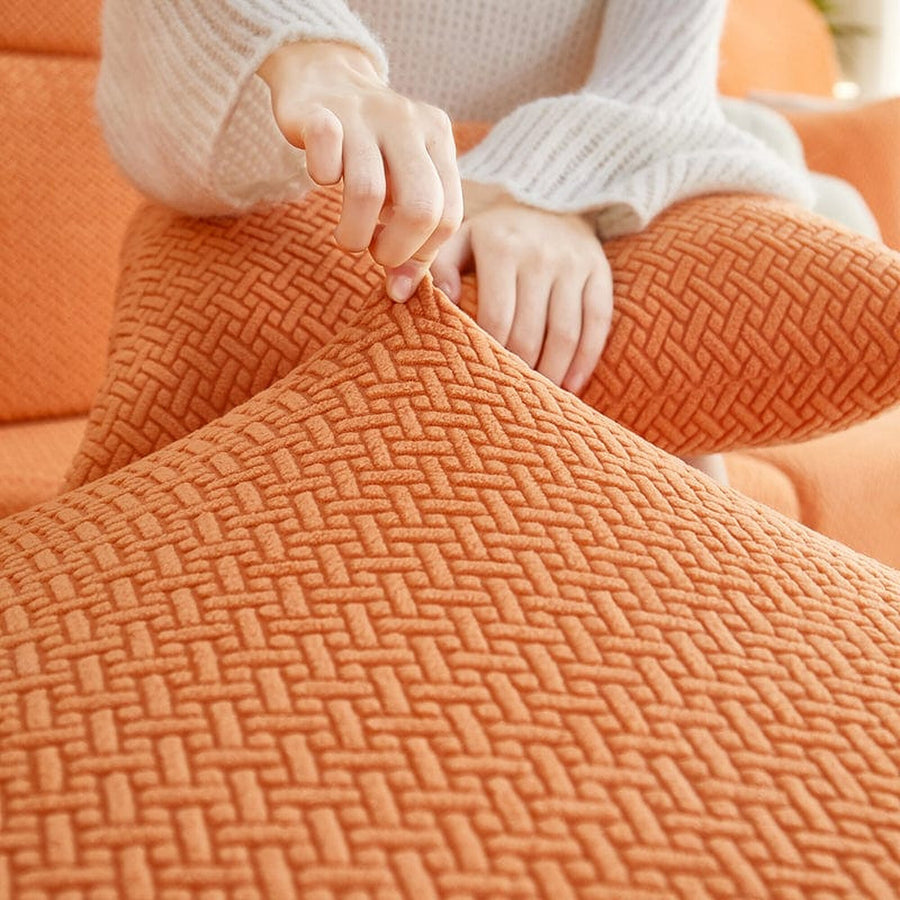 Sofa Cushion Cover – Velvet Plush – Terracotta