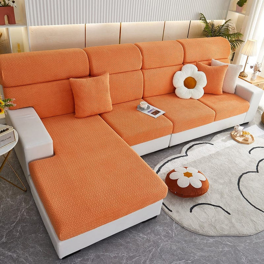 Sofa Cushion Cover – Velvet Plush – Terracotta
