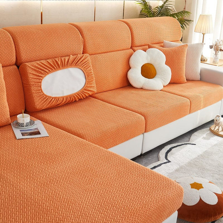 Sofa Cushion Cover – Velvet Plush – Terracotta