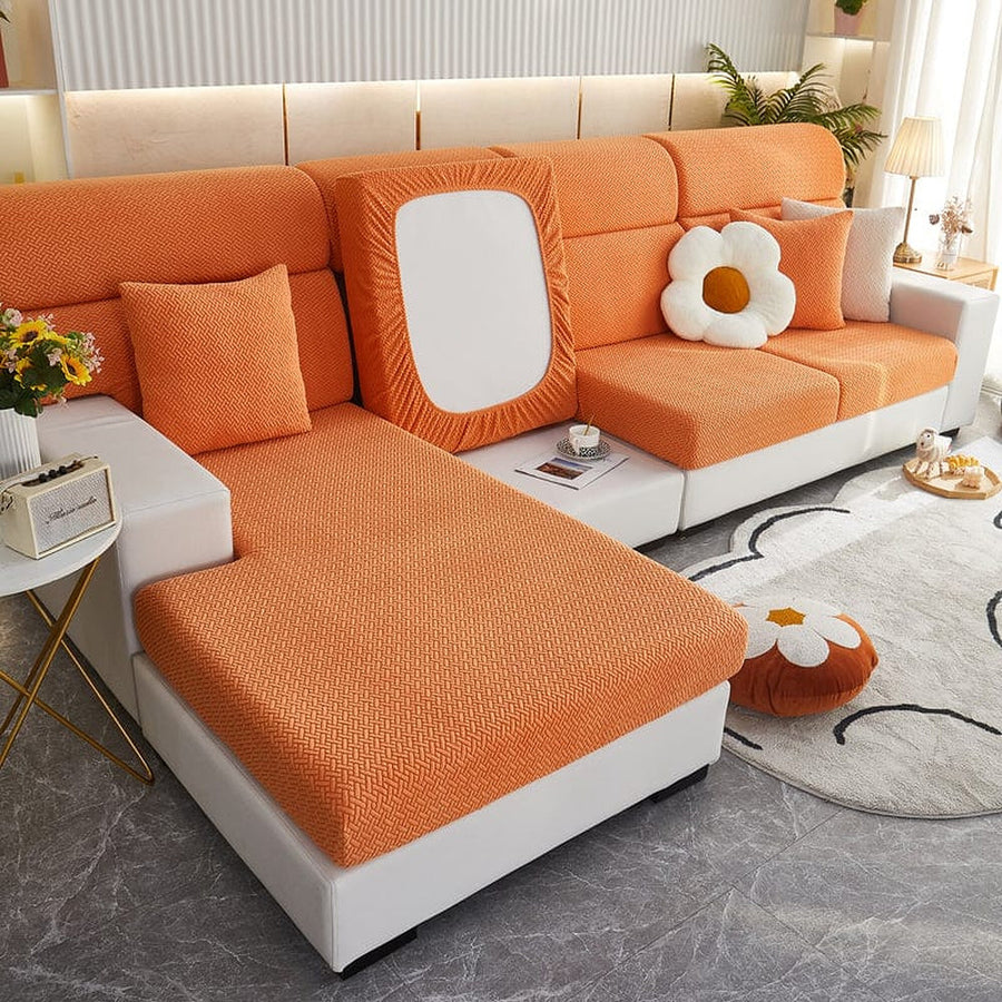 Sofa Cushion Cover – Velvet Plush – Terracotta