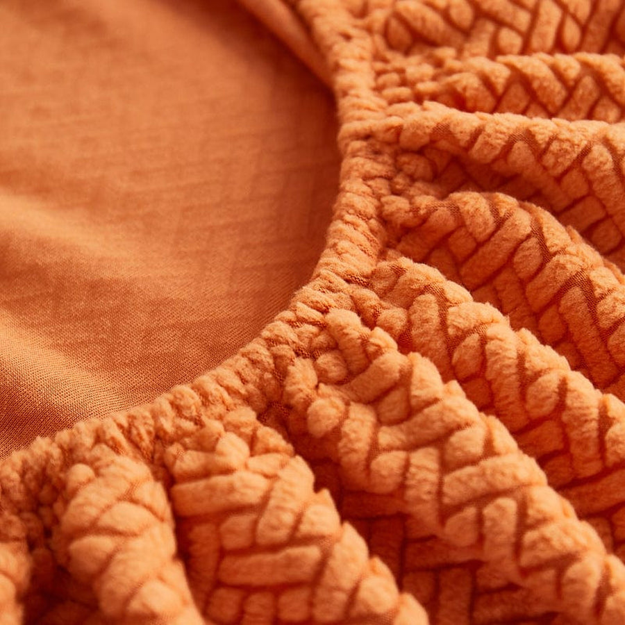 Sofa Cushion Cover – Velvet Plush – Terracotta
