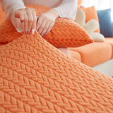 Sofa Cushion Cover – Corduroy Knit Sectional – Terracotta